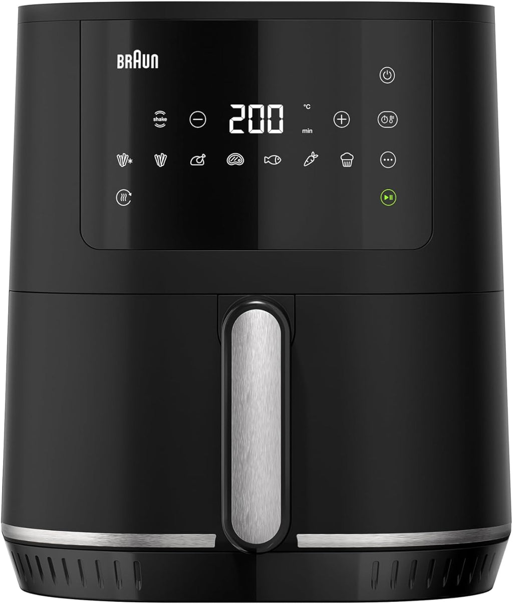 Braun MultiFry 3 HF3030IBK – Friteuse à Air 4,3L 1500W Noir Mat, Technologie RealAir, 8 Programmes, Contrôle Tactile