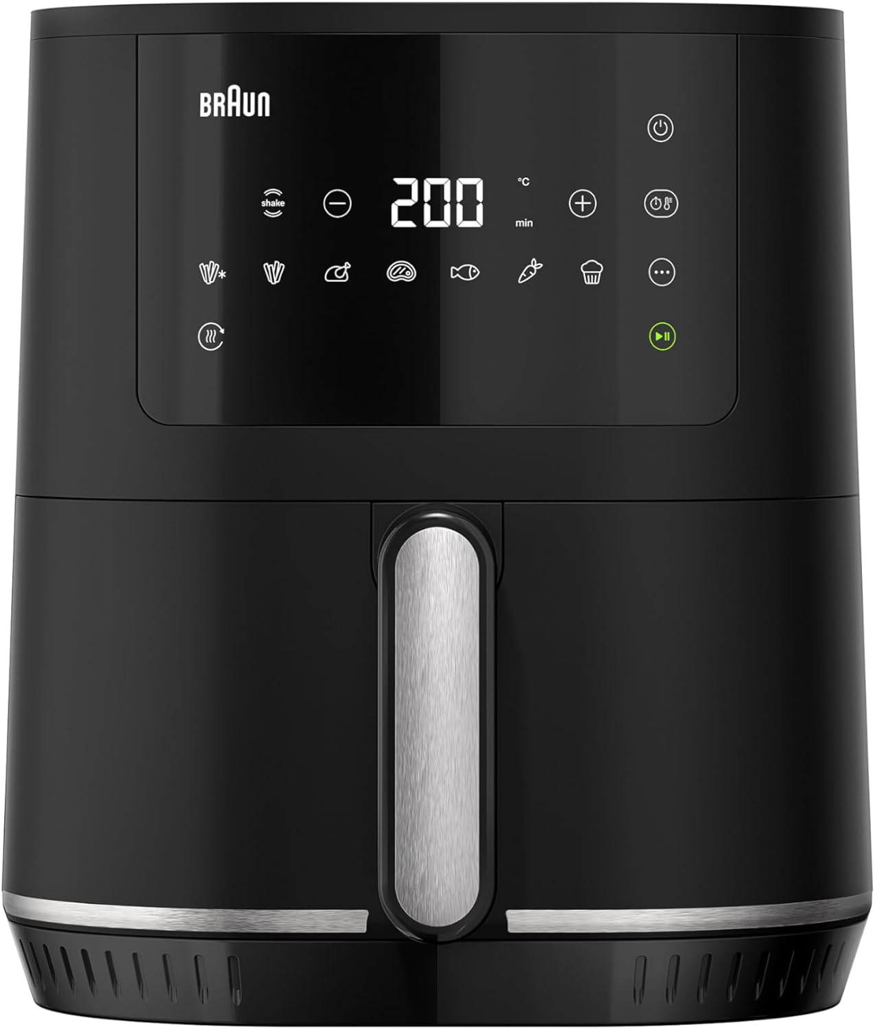 Braun MultiFry 3 HF3030IBK – Friteuse à Air 4,3L 1500W Noir Mat, Technologie RealAir, 8 Programmes, Contrôle Tactile