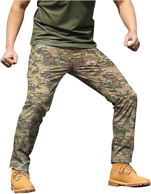 Pantalon cargo homme hiver TOFOTL – travail chantier moto baggy noir S-3XL