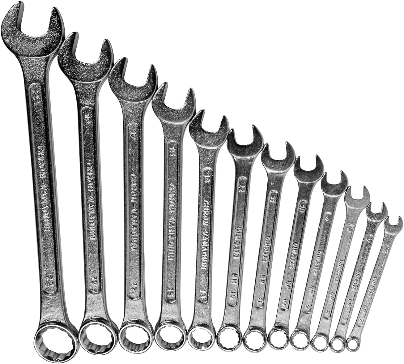 Jeu de clés polygonales en acier chrome vanadium  Set de clés mécaniques professionnelles
