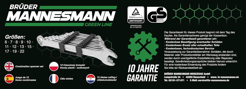 Jeu de clés polygonales en acier chrome vanadium  Set de clés mécaniques professionnelles