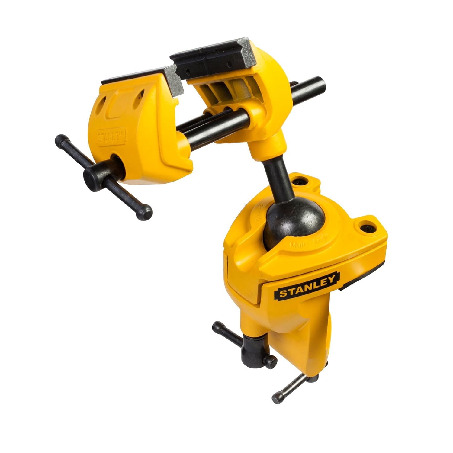 Étau Multi-Angle MAXSTEEL 1-83-069 Jaune/Noir - 75mm Ouverture Mâchoires