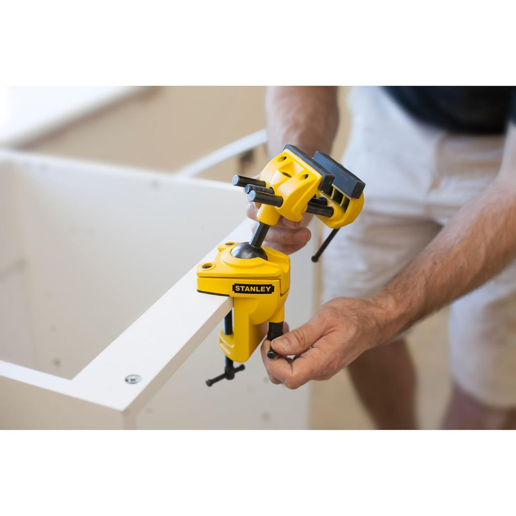 Étau Multi-Angle MAXSTEEL 1-83-069 Jaune/Noir - 75mm Ouverture Mâchoires