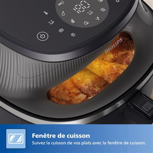 Philips Airfryer NA342/00 7,2L Noir – Friteuse Sans Huile XXL, Cuisson à Air Chaud, Grande Capacité