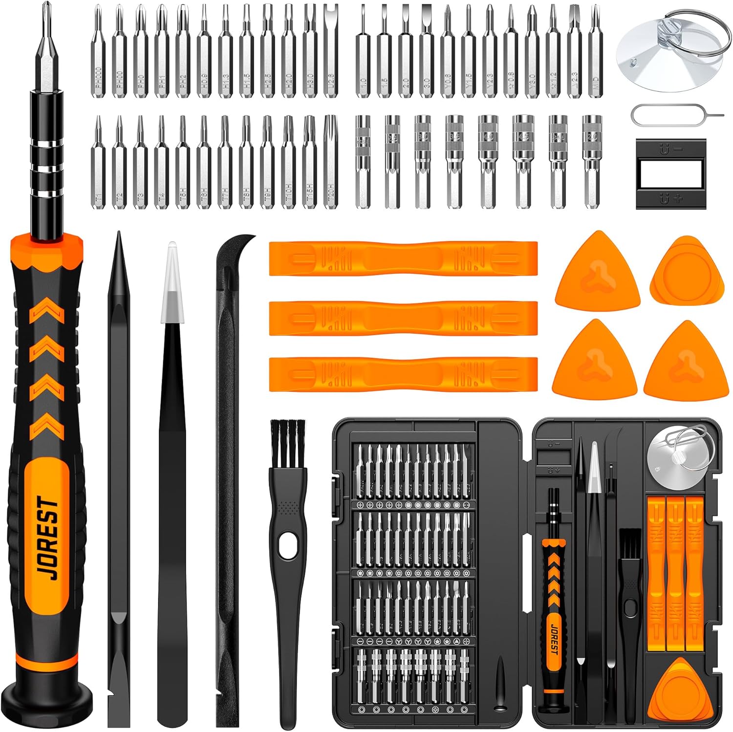 Kit Tournevis de Précision 59 Pièces - Torx T5 T6 T7 T8 T9 T10 T15, Pentalobe P2 P5 P6, Triwing Y000 - Outils Réparation iPhone, MacBook, PC, Laptop, Switch, PS4, PS5, Lunettes, Montre