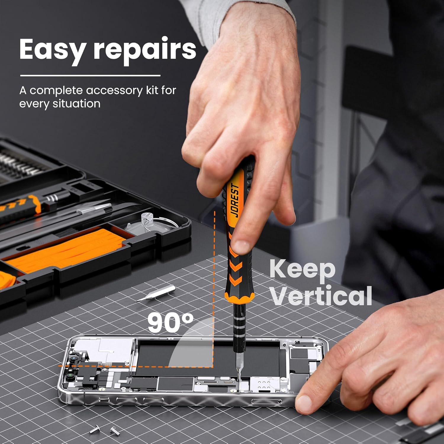 Kit Tournevis de Précision 59 Pièces - Torx T5 T6 T7 T8 T9 T10 T15, Pentalobe P2 P5 P6, Triwing Y000 - Outils Réparation iPhone, MacBook, PC, Laptop, Switch, PS4, PS5, Lunettes, Montre
