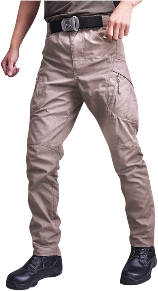 Pantalon cargo homme hiver TOFOTL – travail chantier moto baggy noir S-3XL