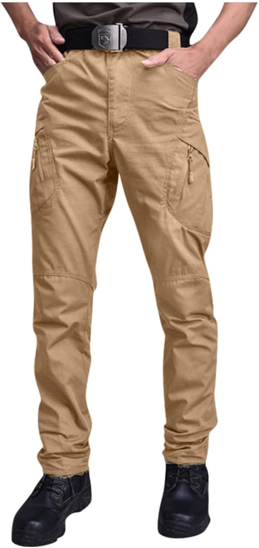 Pantalon cargo homme hiver TOFOTL – travail chantier moto baggy noir S-3XL