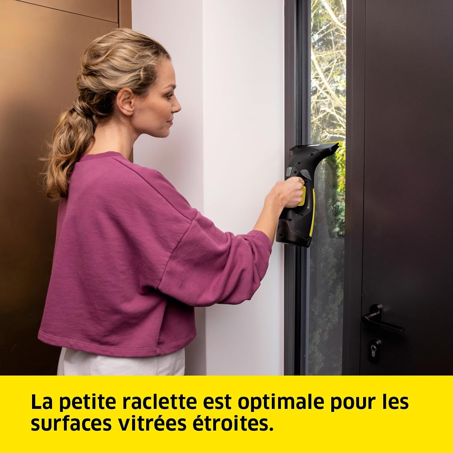 Nettoyeur de Vitres Sans Fil WV 2 Lave-Fenêtre Électrique, 2 Raclettes Incluses, Édition Spéciale 10 Ans, +40% Autonomie, Nettoyage Rapide et Sans Traces