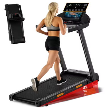 Tapis Roulant Électrique pour Maison 3 CV  12 km/h  Inclinaison 12%  Pliable  136 kg