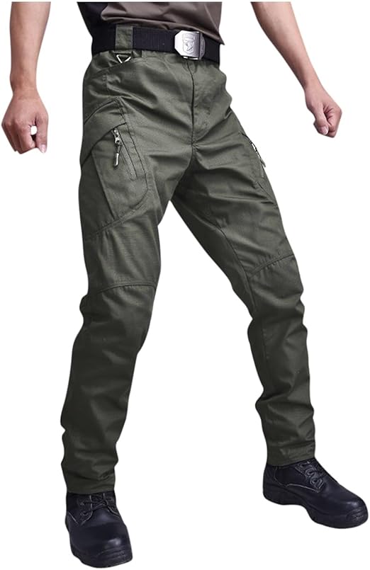 Pantalon cargo homme hiver TOFOTL – travail chantier moto baggy noir S-3XL