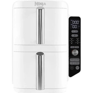 Ninja SL400EUWH Blanc : Friteuse Sans Huile Puissante, 2 Bacs, Capacité Familiale & Cuisson Healthy