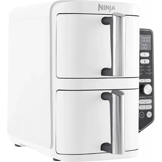 Ninja SL400EUWH Blanc : Friteuse Sans Huile Puissante, 2 Bacs, Capacité Familiale & Cuisson Healthy
