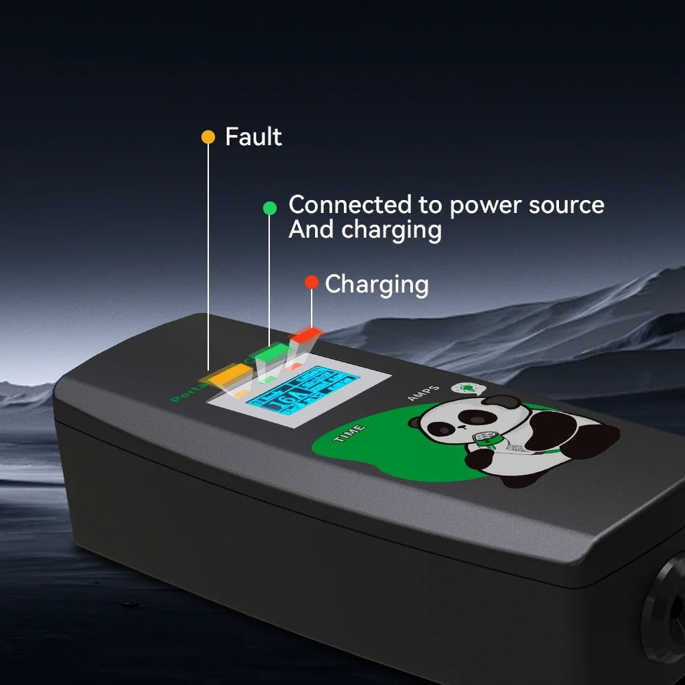 Chargeur EV Portable 11 kW 16A Type 2 – Boîte de Charge Triphasée avec Câble 5m pour Voiture Électrique, avec ou sans adaptateur
