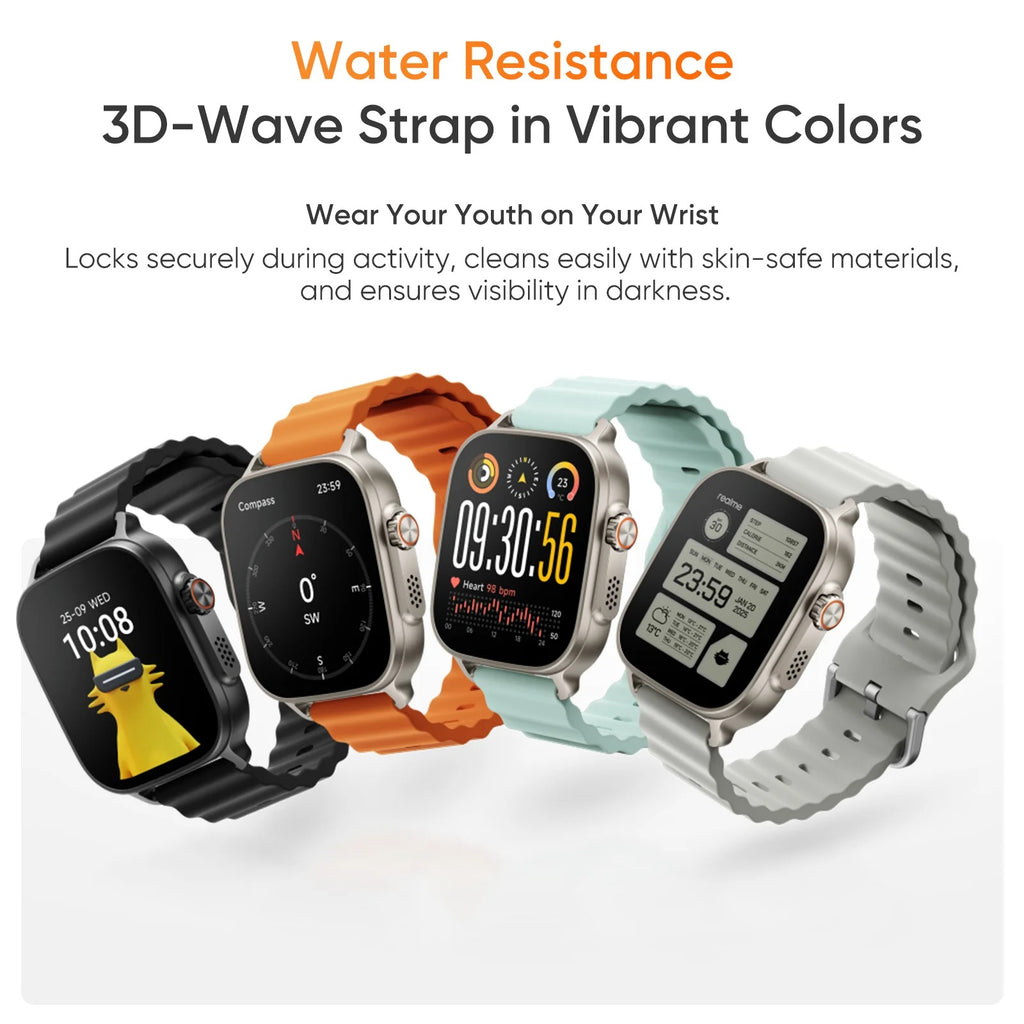 Montre Connectée realme Watch 5 GPS Indépendant AMOLED 1.97" 14 Jours Batterie