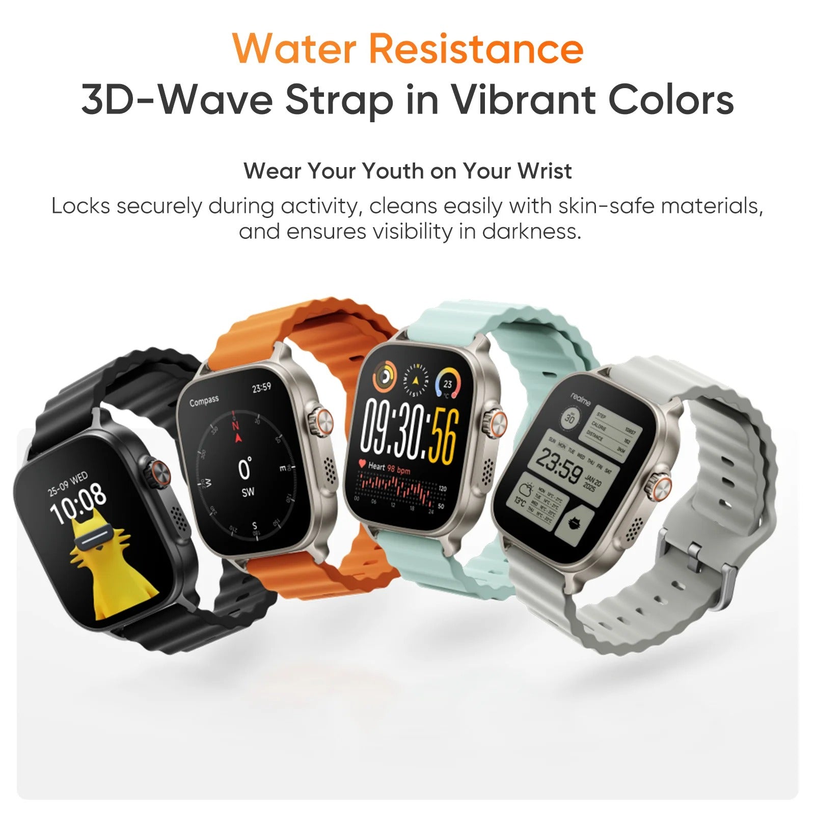 Montre Connectée realme Watch 5 GPS Indépendant AMOLED 1.97" 14 Jours Batterie