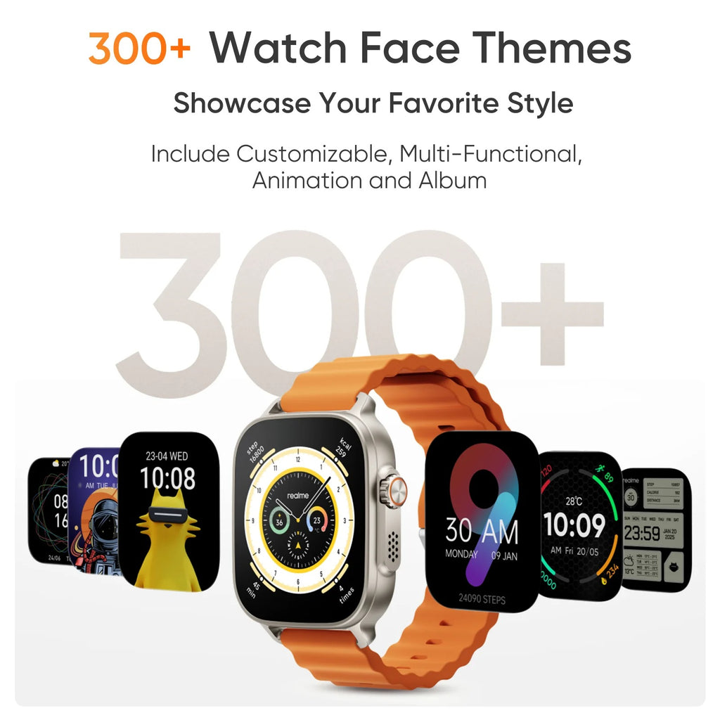 Montre Connectée realme Watch 5 GPS Indépendant AMOLED 1.97" 14 Jours Batterie