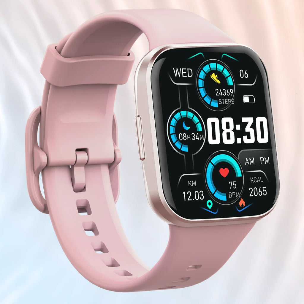 Montre Connectée Nerunsa 1.69" Bluetooth 5.3 – Cardio, Sommeil, Stress, GPS – Autonomie 7 Jours – Écran Tactile
